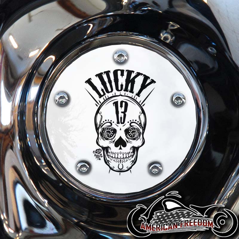 Custom Timing Cover - Lucky 13 Skull